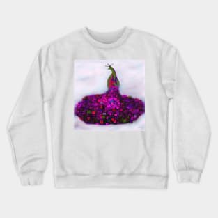 Peacock Fantasy Purple and Green Crewneck Sweatshirt